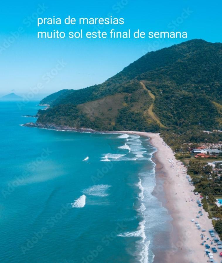 Apartamento na praia de maresias em condomínio com piscina aquecida Maresias Exterior foto